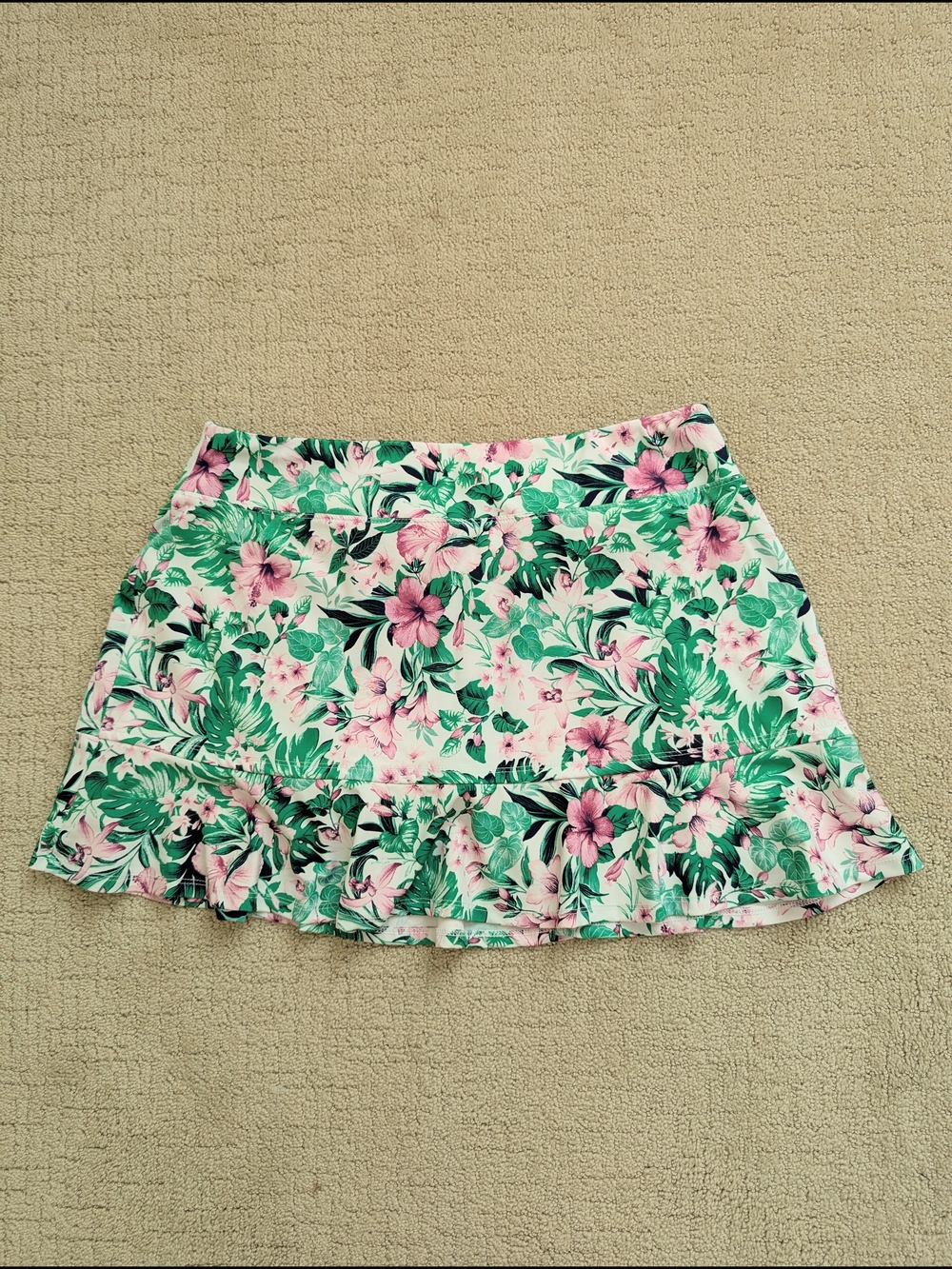 Tommy Bahama Golf Skort XL Flounce Skirt Short Tropical Floral Tennis Pickleball - Picture 4 of 7